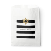 Strepen in zwart-wit met gouden ster van David