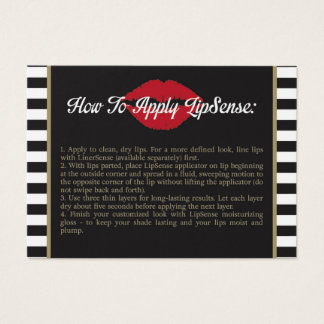 Strepen - Lippen - Goud - Hoe aan te brengen - Tip Visitekaartjes