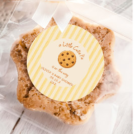 Strepen Little Cutie Pie Baby Shower Sticker