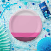 Strepen mauve roze paarse: warm palet papieren bordje (Feest)