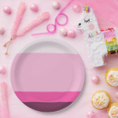 Strepen mauve roze paarse: warm palet papieren bordje (Feest)