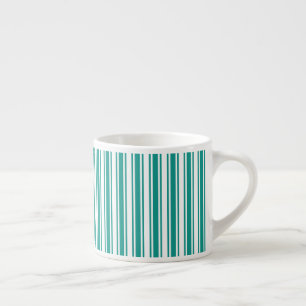 strepen met blauwgroen en wit snoep espresso kop