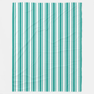 strepen met blauwgroen en wit snoep fleece deken