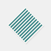 strepen met blauwgroen en wit snoep servet (Hoek)