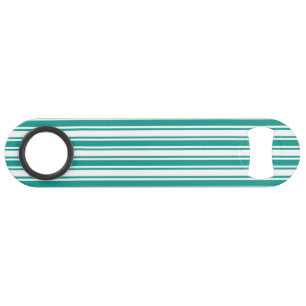 strepen met blauwgroen en wit snoep speed flessenopener