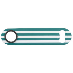 strepen met blauwgroen en wit snoep speed flessenopener