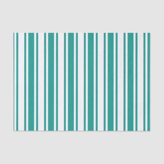 strepen met blauwgroen en wit snoep tissuepapier (Voorkant)