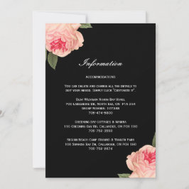 Strepen met Coral Peonie Detailkaarten Kaart