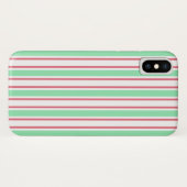 strepen met gemint groen, roze en wit snoep Case-Mate iPhone case (Achterkant (horizontaal))