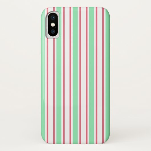 strepen met gemint groen, roze en wit snoep Case-Mate iPhone case (Achterkant)