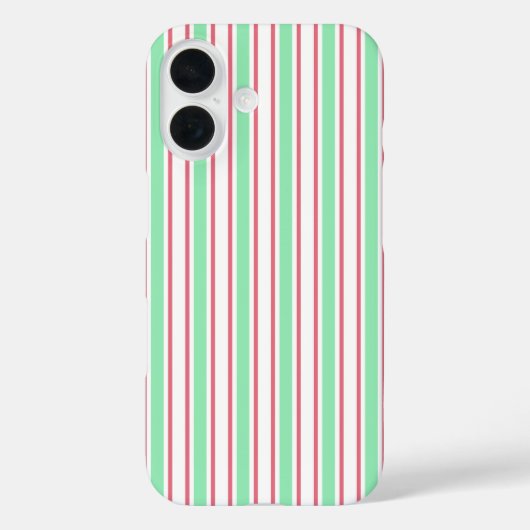 strepen met gemint groen, roze en wit snoep Case-Mate iPhone case (Achterkant)