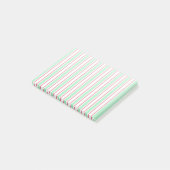 strepen met gemint groen, roze en wit snoep post-it® notes (Schuin)