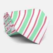 strepen met gemint groen, roze en wit snoep stropdas (Opgerold)