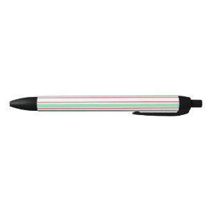 strepen met gemint groen, roze en wit snoep zwarte inkt pen