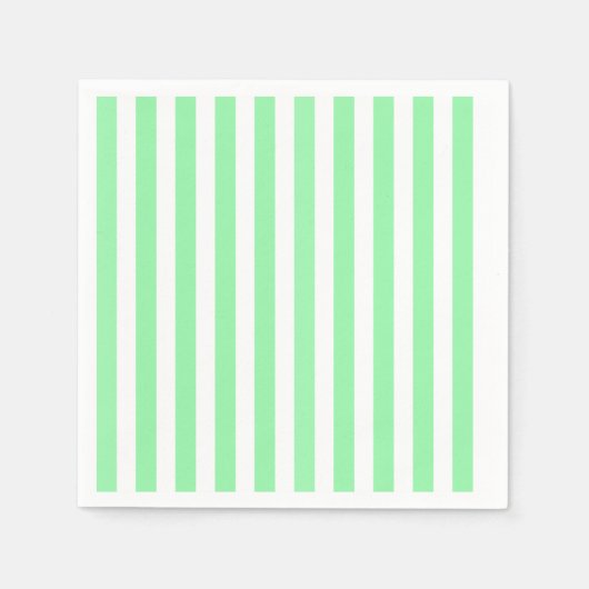 strepen met groene en witte snoep servet (Voorkant)