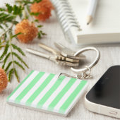 strepen met groene en witte snoep sleutelhanger (Voorkant Rechts)