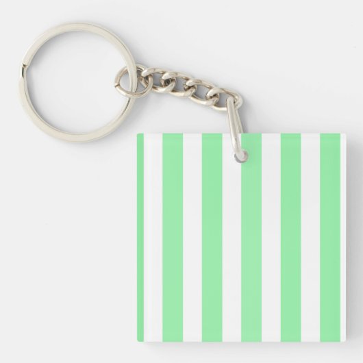 strepen met groene en witte snoep sleutelhanger (voorkant)