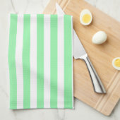 strepen met groene en witte snoep theedoek (Quarter Fold)