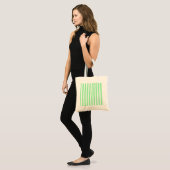 strepen met groene en witte snoep tote bag (Voorkant (model))