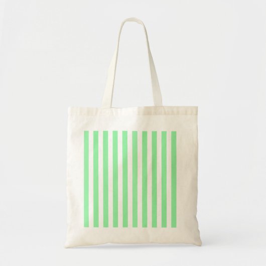 strepen met groene en witte snoep tote bag (Voorkant)