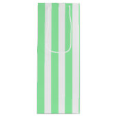 strepen met groene en witte snoep wijn cadeautas (Voorkant)