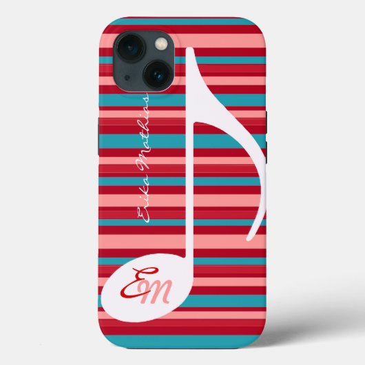 Strepen met muzieknoot Case-Mate iPhone case (Achterkant)