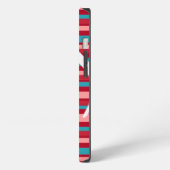 Strepen met muzieknoot iPhone hoesje (Linkerkant)