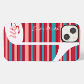 Strepen met muzieknoot iPhone hoesje (Achterkant horizontaal)