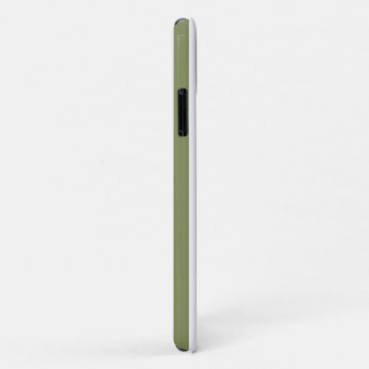 strepen met olijfgroen en wit snoep Case-Mate iPhone case (Achterkant/rechts)