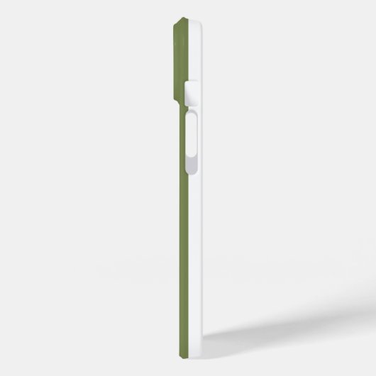 strepen met olijfgroen en wit snoep Case-Mate iPhone case (Achterkant / Links)