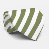 strepen met olijfgroen en wit snoep stropdas (Opgerold)