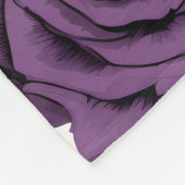 Strepen Met Paarse Rozen en Kraaien Fleece Deken (Hoek)