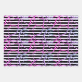  strepen met parels en kettingen inpakpapier vel (Voorkant 3)