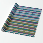 Strepen Met Patroon  Cadeaupapier (Uitgerold)