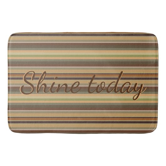 Strepen met perzik badmat (Voorkant)