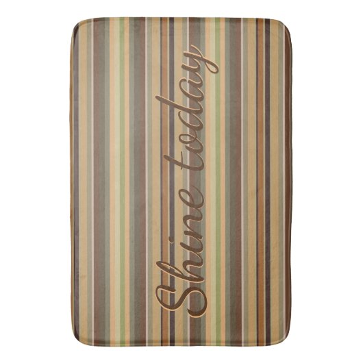 Strepen met perzik badmat (Voorkant Verticaal)