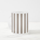 strepen met witte snoep matglas koffiemok (Voorkant links)