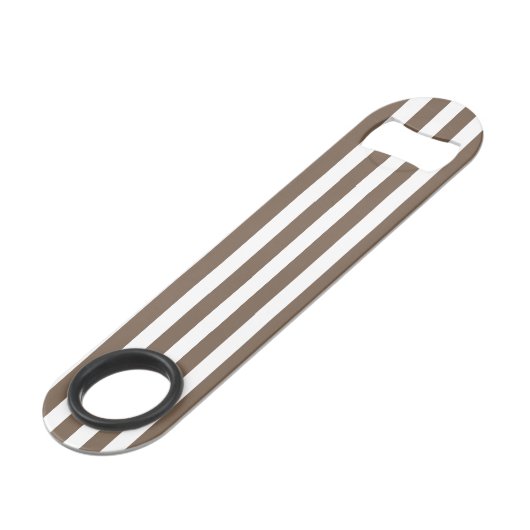 strepen met witte snoep speed flessenopener (Voorkant Gekanteld)