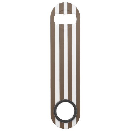 strepen met witte snoep speed flessenopener (Voorkant)