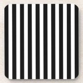 strepen met zwart-wit snoep bier onderzetter (Voorkant)