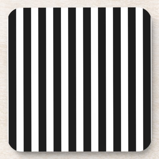 strepen met zwart-wit snoep bier onderzetter (Voorkant)