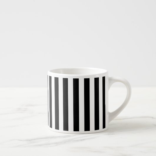 strepen met zwart-wit snoep espresso kop (Rechts)