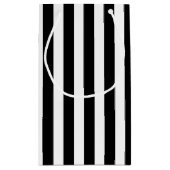 strepen met zwart-wit snoep klein cadeauzakje (Achterkant)