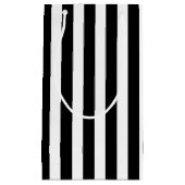 strepen met zwart-wit snoep klein cadeauzakje (Voorkant)