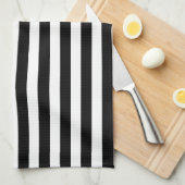 strepen met zwart-wit snoep theedoek (Quarter Fold)