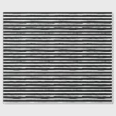 strepen met zwarte en witte handgetekende waterver cadeaupapier (Vlak)