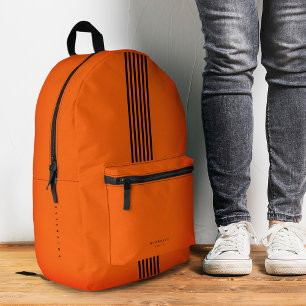Strepen minimaal sportief stijlvol Sinaasappel Bedrukte Rugzak