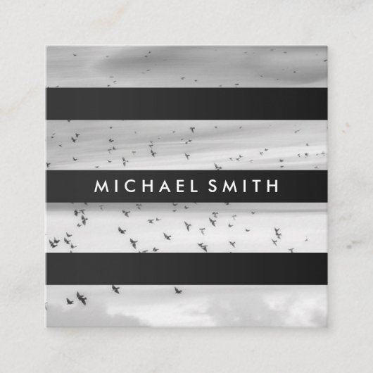 Strepen | Modern | Fotograaf Vierkante Visitekaartje (Voorkant)