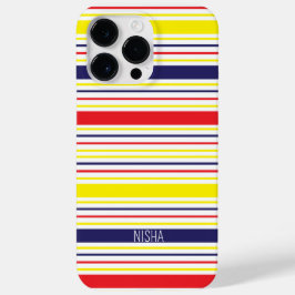 Strepen Modern Trendy Kleurrijke Gepersonaliseerde Case-Mate iPhone 14 Pro Max Hoesje