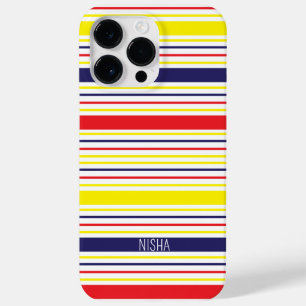 Strepen Modern Trendy Kleurrijke Gepersonaliseerde Case-Mate iPhone 14 Pro Max Hoesje